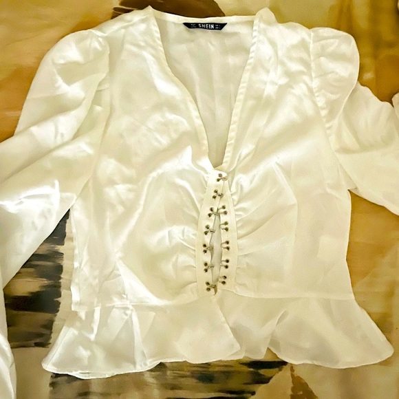 White satin top